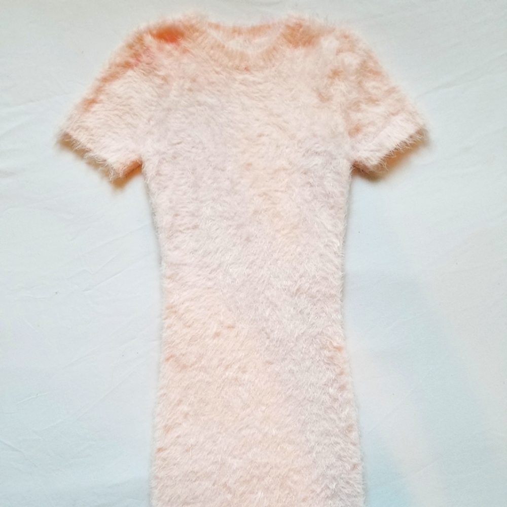 Fuzzy pink dress